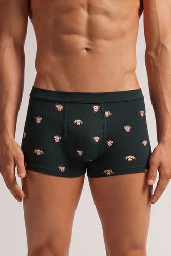 Chimp Print Superior Cotton Boxers Man Black Size 3 - Intimissimi - Modalova