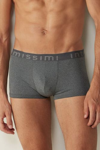 Microfiber Logo Boxer Shorts Man Dark Grey Size 7 - Intimissimi - Modalova