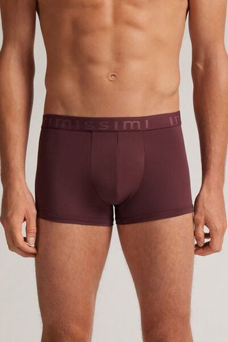 Microfiber Logo Boxer Shorts Man Burgundy Size 3 - Intimissimi - Modalova