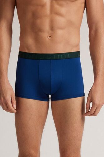 Microfiber Logo Boxer Shorts Man Blue - Intimissimi - Modalova