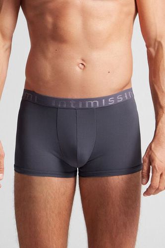 Microfiber Logo Boxer Shorts Man Grey Size 6 - Intimissimi - Modalova