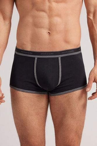 Superior Cotton Boxers with Logo Man Black Size 7 - Intimissimi - Modalova