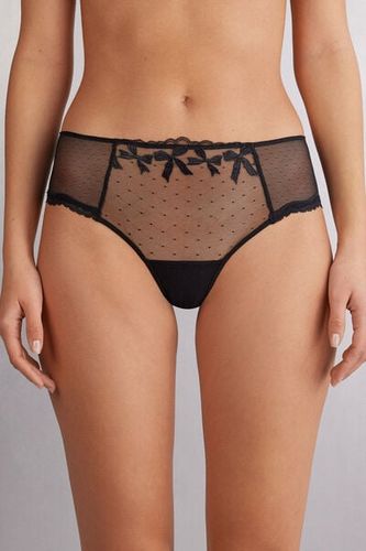Frou Frou Romance Brazilian Hipster Panties Woman Black - Intimissimi - Modalova