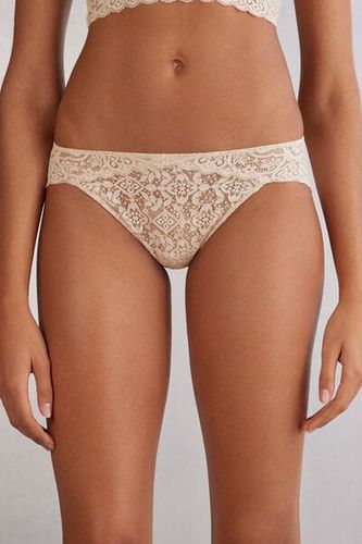 Low Rise Lace Panties Woman Natural - Intimissimi - Modalova