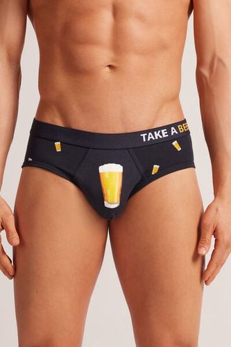 Beer Print Superior Cotton Briefs Man - Intimissimi - Modalova