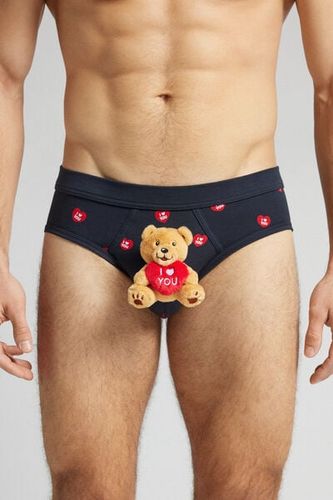 I Love You Plush Toy Superior Cotton Briefs Man Blue Size 7 - Intimissimi - Modalova