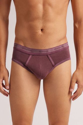 Stretch Superior Cotton Briefs Washed Collection Man Burgundy Size 4 - Intimissimi - Modalova