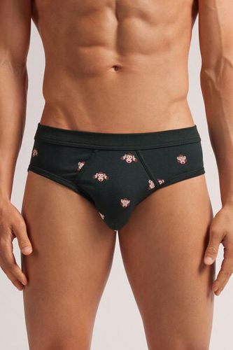 Chimpanzee Print Superior Cotton Briefs Man Black Size 6 - Intimissimi - Modalova