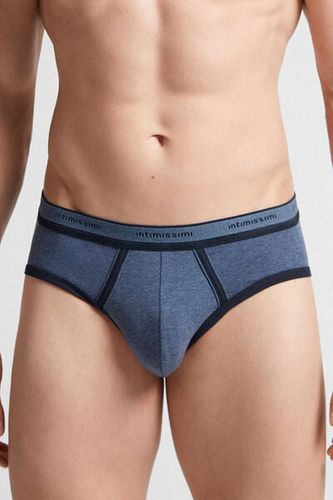 Superior Cotton Briefs with Logo Man Blue Size 6 - Intimissimi - Modalova