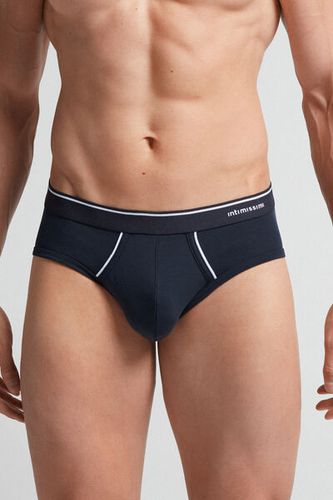 Superior Cotton Briefs with Exposed Elastic Man Blue Size 5 - Intimissimi - Modalova