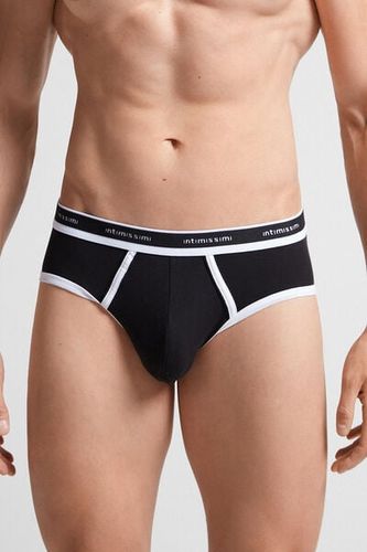Natural Fresh Cotton Briefs with Logo Man - Intimissimi - Modalova