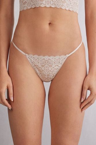 Lace String Thong Woman Natural - Intimissimi - Modalova