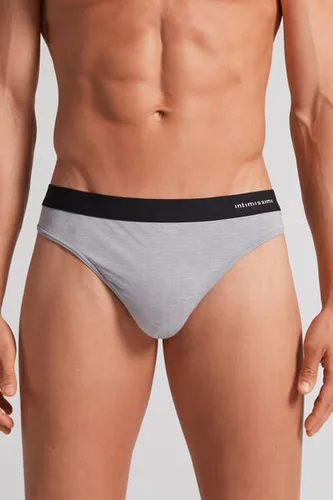 Logo Detailed Microfiber Thong Man Size 4 - Intimissimi - Modalova