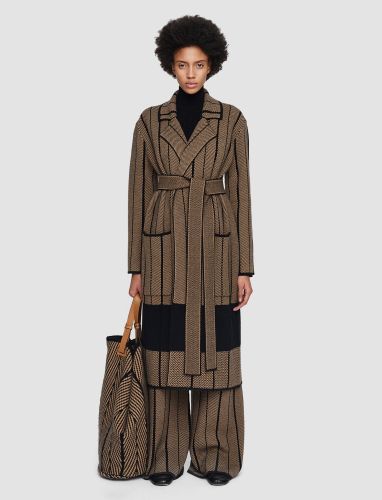 Chevron Jacquard Knitted Coat - Joseph - Modalova