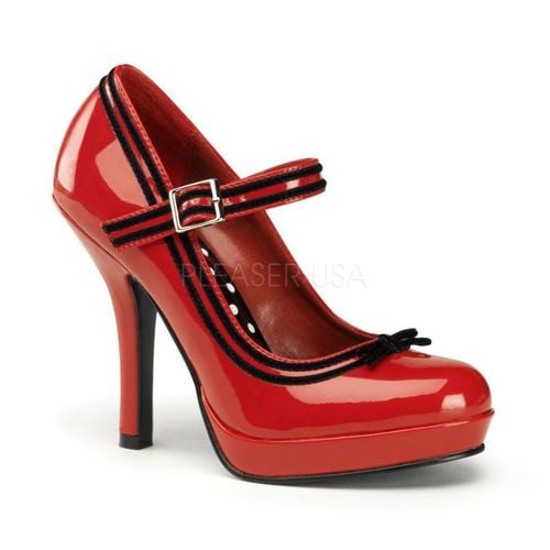 Escarpins Pin Up coloris rouge vernis - Pointure : 36 - Chaussures femmes Pinup Couture - Modalova