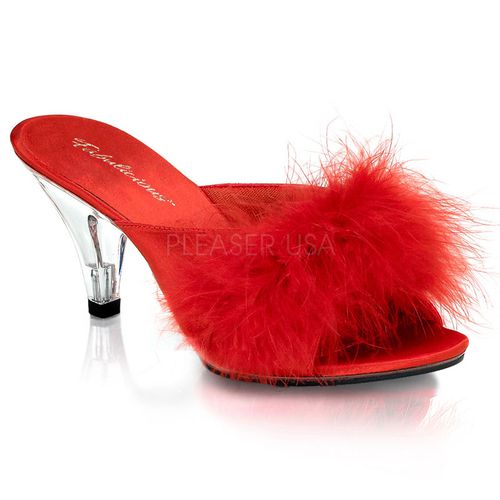 Mules d'intérieur satin rouge - Pointure : 36 - Pleaser - Modalova