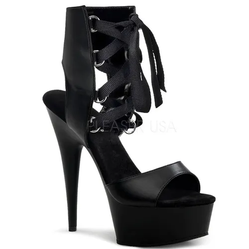 Sandales noires à lacet - Pointure : 35 - Chaussures femmes Pleaser - Modalova