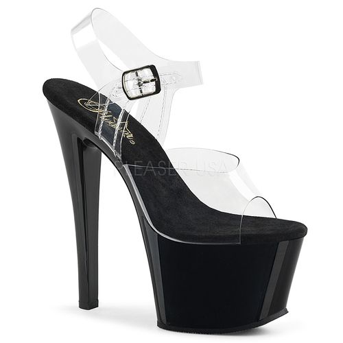 Sandales transparentes et noires - Pointure : 46 - Pleaser - Modalova