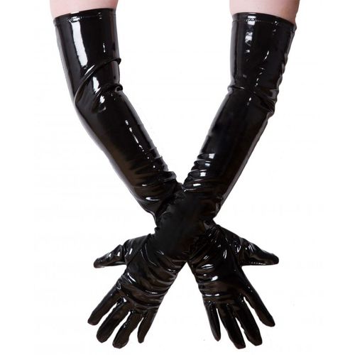Gants longs vinyle noir - Taille gants : XL - Honour - Modalova