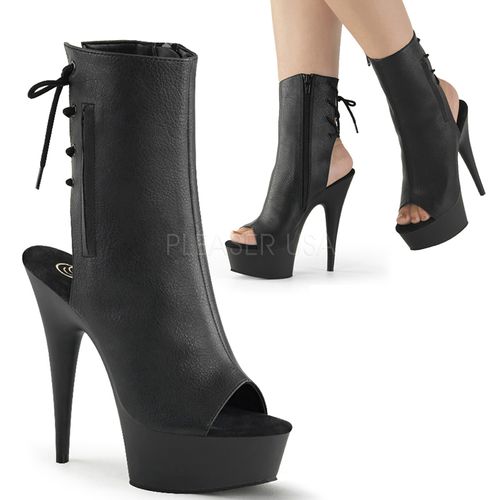 Bottines noires à lacet - Pointure : 36 - Chaussures femmes Pleaser - Modalova