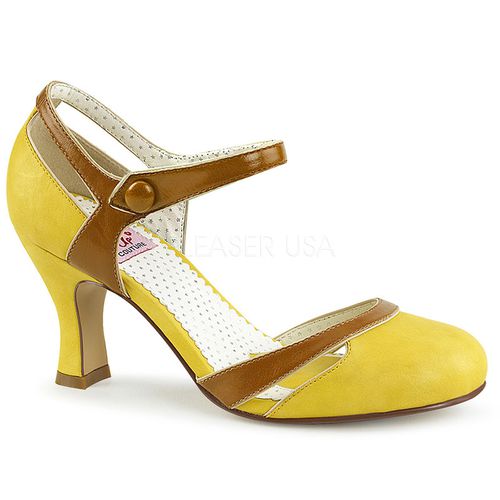 Escarpins Pin Up coloris jaune - Pointure : 39 - Pinup Couture - Modalova