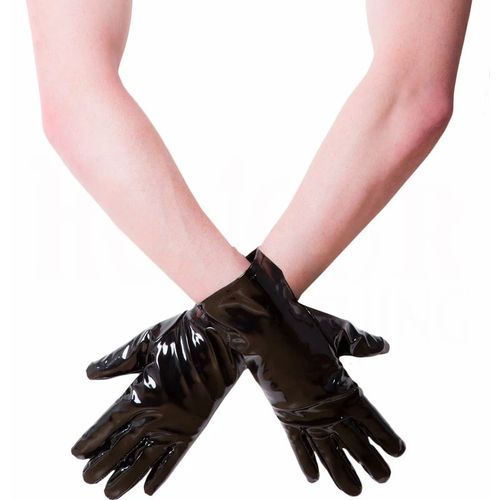 Gant court vinyle noir - Taille gants : S - Honour - Modalova