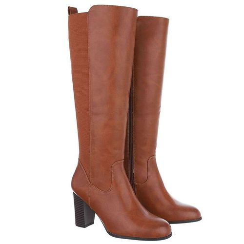 Bottes camel bout rond - Pointure : 36 - La Boutique du Haut Talon - Modalova