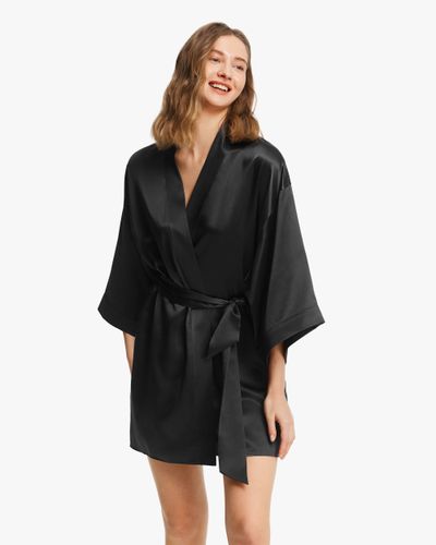 LILYSILK Kimono Soie Nuit Épaule Légèrement Tombée 100% Soie Naturellement Antibactérien L - LILYSILK - Modalova