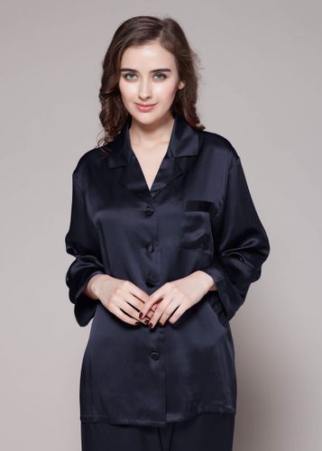 LILYSILK Pyjama Soie Naturelle Revers Crantés, Boutons Enveloppés De Soie 100% Soie Naturellement Antibactérien M - LILYSILK - Modalova