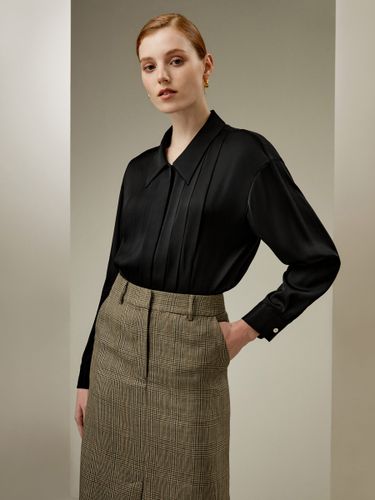 LILYSILK Chemisier En Soie Poignets Plissés À Un Bouton 100% Soie Pure Une Touche D'Élégance Dans Votre Vie S - LILYSILK - Modalova