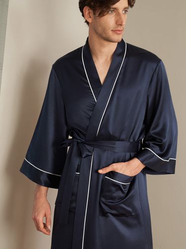 LILYSILK Peignoir Kimono Soie Col Châle, Manches Longues 100% Soie Pure Bonne Qualité Lavable En Machine Peignoir XXL - Lilysilk - Modalova