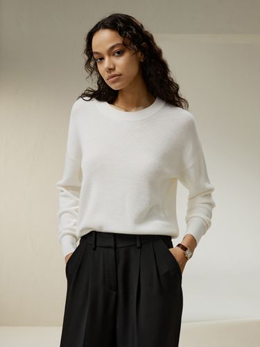 LILYSILK Pull En Laine Col Rond, Manches Tombantes 100% Laine Doux Avec Une Touche Délicatement Raffinée S - LILYSILK - Modalova