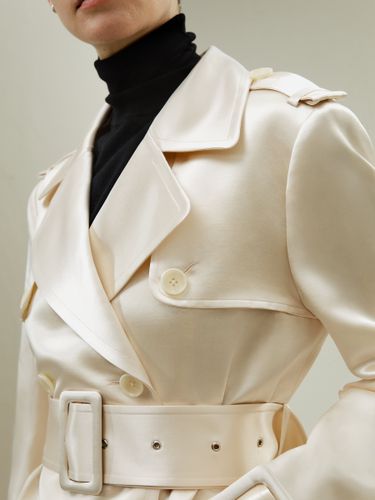 LILYSILK Manteau En Soie Mélangée Boutons Sur Les Épaules Mélange Soie-Laine 40Mm Un Toucher Incroyablement Doux Et Confortable S - LILYSILK - Modalova