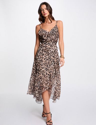 Robe midi ajustée imprimée - Morgan - Modalova