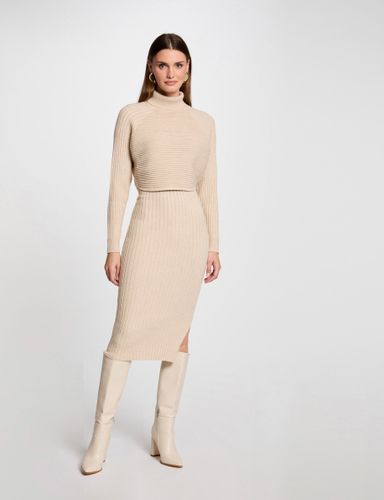 Robe pull midi ajustée effet 2-en-1 - Morgan - Modalova