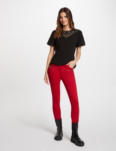 Jeans slim détails zippés - Morgan - Modalova