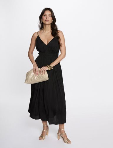 Robe midi droite plissée - Morgan - Modalova