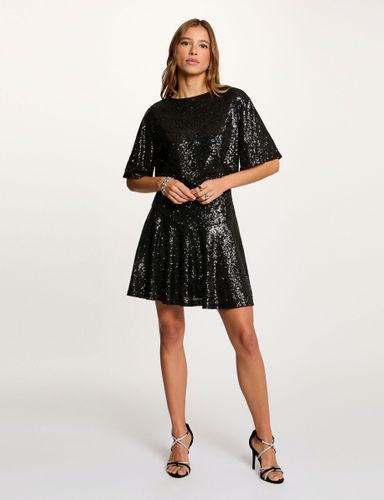 Robe courte sequins noir femme - Morgan - Modalova