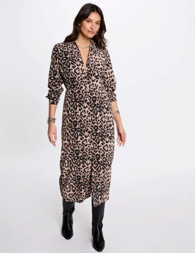 Robe longue ajustée imprimée - Morgan - Modalova