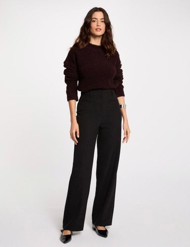 Pantalon droit à pinces noir femme - Morgan - Modalova