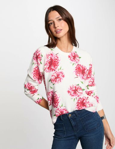 Pull col rond imprimé floral - Morgan - Modalova