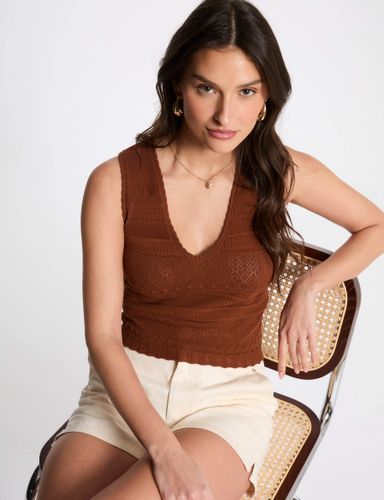 Top maille col en V - Morgan - Modalova