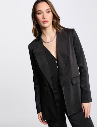 Blazer suédine noir femme - Morgan - Modalova