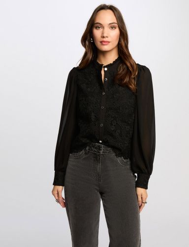 Chemise manches longues noir femme - Morgan - Modalova