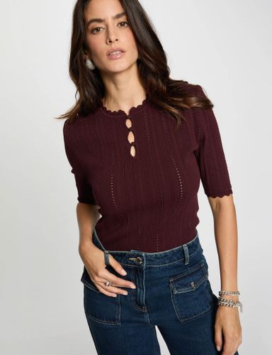 Pull ajouré manches 3/4 - Morgan - Modalova
