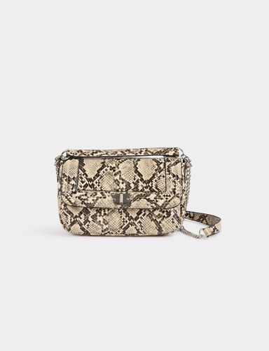 Sac python sable femme - Morgan - Modalova