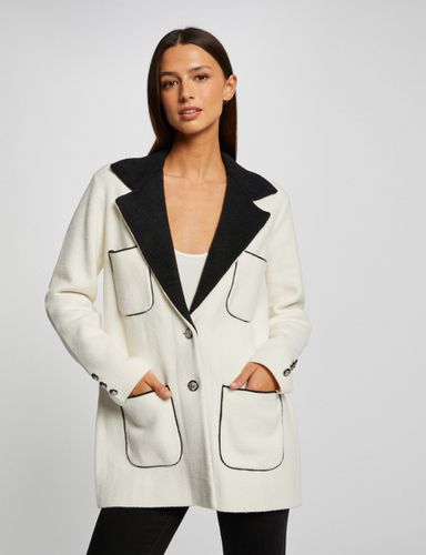 Gilet droit avec poches ecru femme - Morgan - Modalova