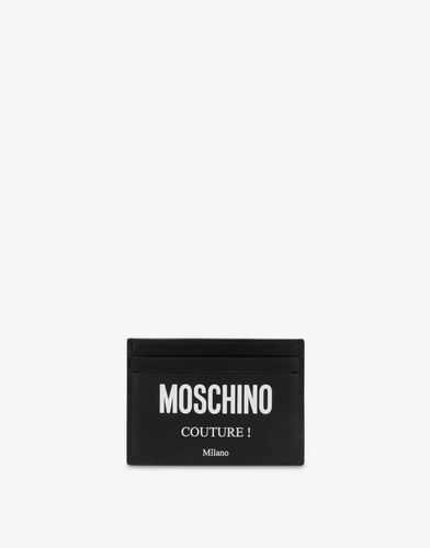 Porte-cartes En Cuir Couture - Moschino - Modalova