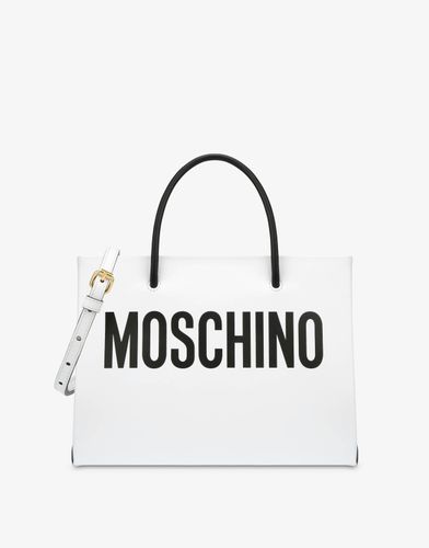 Petit Shopper En Cuir De Veau Avec Logo - Moschino - Modalova