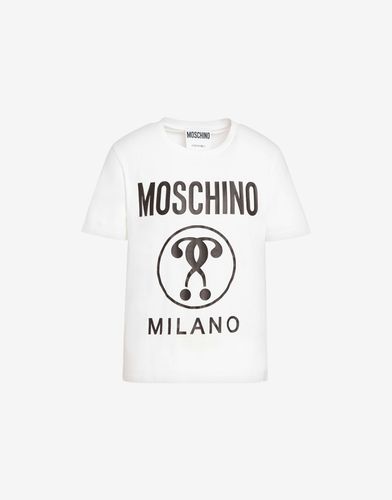 T-shirt En Jersey Double Question Mark - Moschino - Modalova